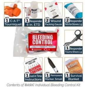 BASIC PUBLIC ACCESS INDIVIDUAL BLEEDING CONTROL KIT - VACUUM SEALED