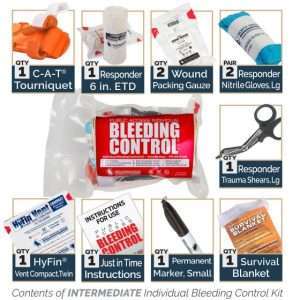 INTERMEDIATE PUBLIC ACCESS INDIVIDUAL BLEEDING CONTROL KIT - VACUUM SEALED