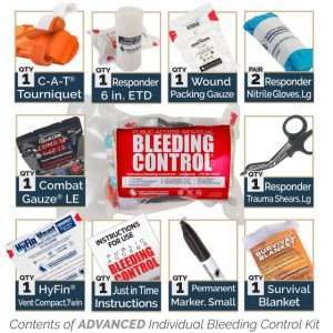 ADVANCED PUBLIC ACCESS INDIVIDUAL BLEEDING CONTROL KIT - VACUUM SEALED